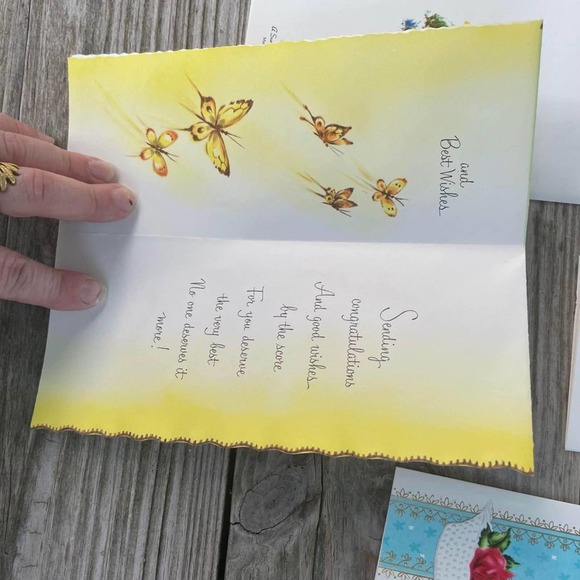 7 Vintage Kitshy Cards New Random Assortment Antique - Picture 8 of 9